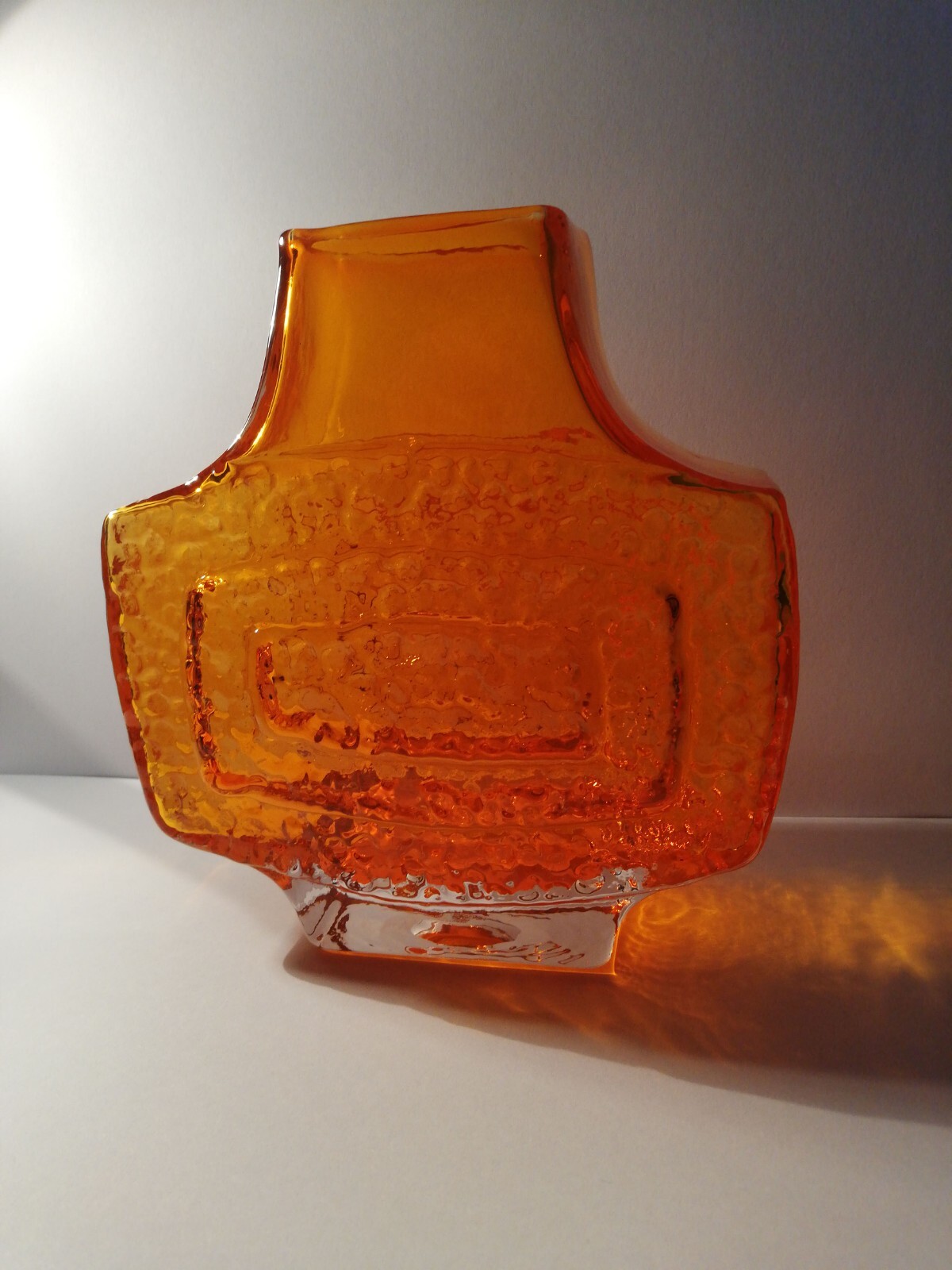 whitefriars glass By geoffrey baxter TV Vase Genuine Pat No 9677
