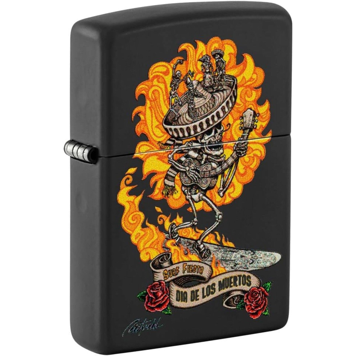 Zippo Lighter Rick Rietveld Metal Construction Refillable