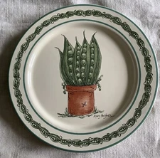 Vintage (1997) Mary Hughes Otagiri Pea Pod/Beans Gardening 10" Dinner Plate NWT