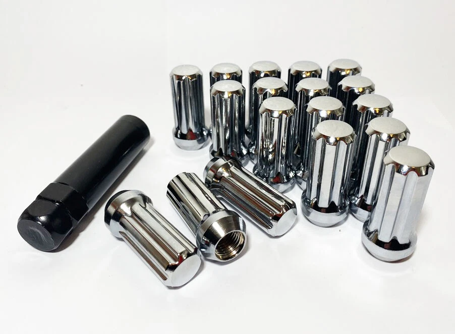 "Se adapta a tuercas de 7 líneas para Chrysler Aspen 2007-2009 2"" 9/16-18 cromadas 20 piezas + llave" Foto 2 de 4