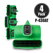 XPOWER P-430AT 1/3 HP Air Mover Carpet Dryer Blower Fan w/ Timer 4 Pack
