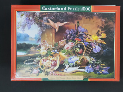 Puzzle Elegant Still Life with Flowers 2000 komplett Castorland Sammlung Paket