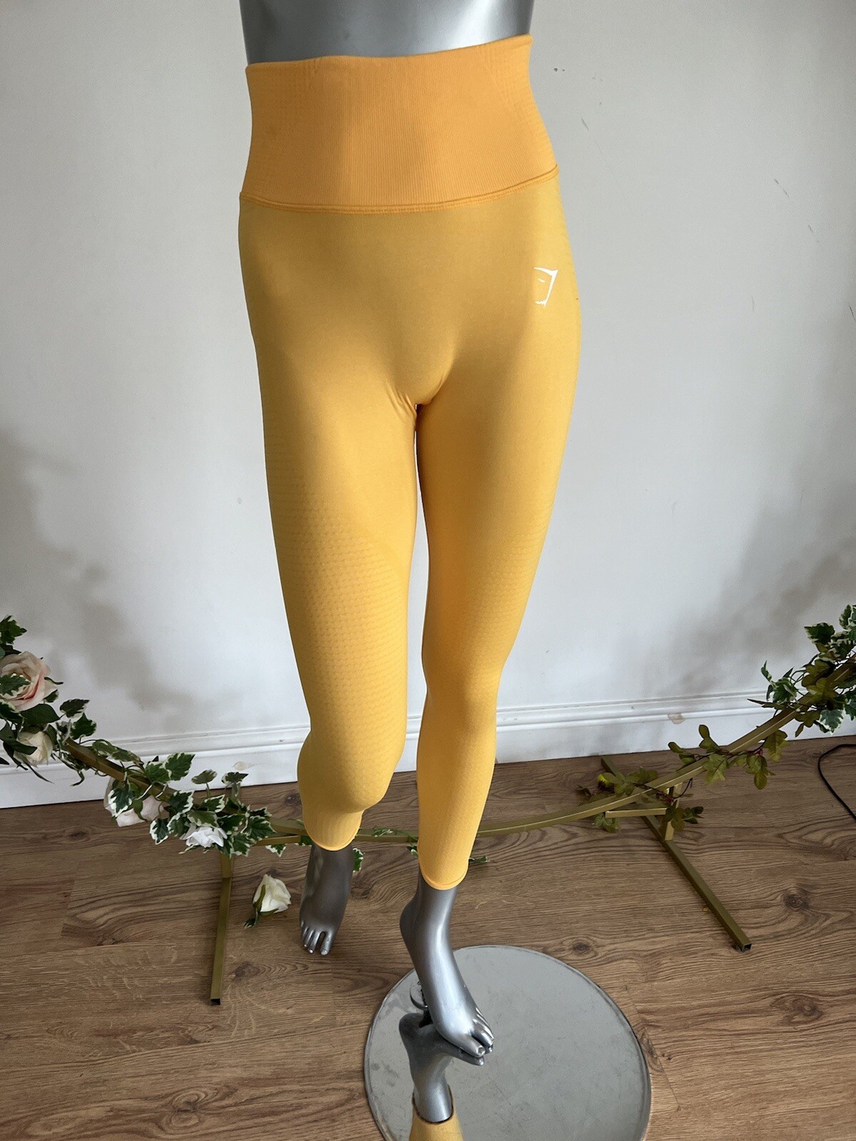 Gymshark Seamless Leggings Womens Vital Rise Size S Yellow Marl High Waist OX28