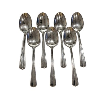 Oneida GALA IMPULSE Oval Soup Spoon x7 Stainless Artesia Silverware Flatware 