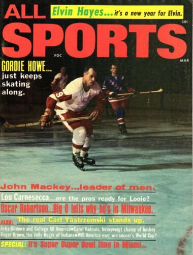 1971 All Sports magazine hockey Gordie Howe Detroit Red Wings Elvin Hayes VG - Picture 1 of 9
