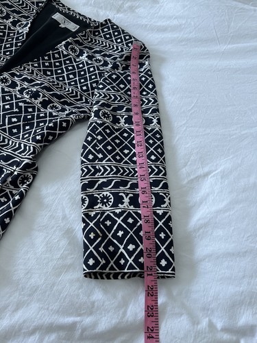 VALENTINO Miss V | Women’s SZ 44 (US 10 M) Blazer | Black White Patterned VTG - Picture 3 of 12