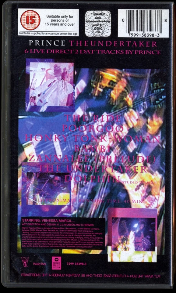 PRINCE★THE UNDERTAKER•6 Tracks★VHS-Cassette★ORIGINAL-VIDEOFILM★Warner★SEHR GUT+★ - Bild 3 von 4