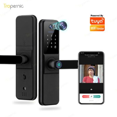 Electronic Fingerprint Front Camera Photo Taking Security Door Wifi Digit Door