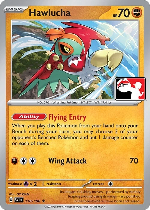 Hawlucha 118/198 Prize Pack Series Cards