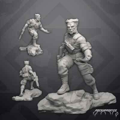 1x Wolverine Soilder X-Men Mutant Mini Proxy Marvel Crisis Protocol Scale