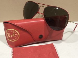 red aviators ray ban