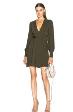 Zimmermann Breeze Wrap Mini Dress Khaki 1