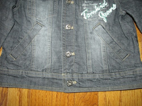 Tom Kid Kid's Collection Girls Size 110-5YRS Black Jean Denim Jacket - Picture 5 of 11