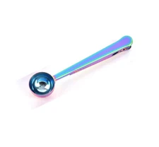 2 in 1 Stainless Steel Coffee Spoon Sealing Clip Measuring Scoop - Multi Colors