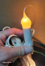 SILICONE DIPPED CANDLE FLAME LIGHT BULB PEARLIZED 8 WATT CANDELABRA CHRISTMAS
