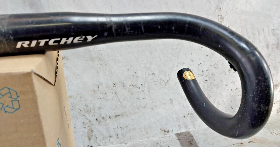Ritchey Road Logic Drop Bar 手把黑色 31.8 毫米 42 厘米 128 Drop 73 Reach ShipUS — 第 2/4 张图片
