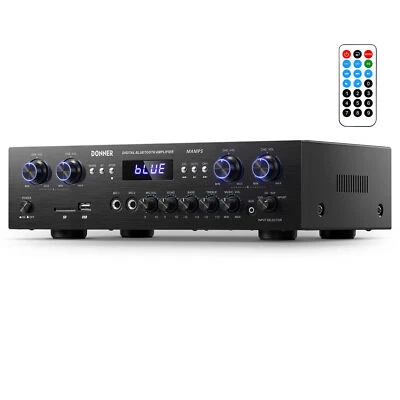 Donner MAMP5 Bluetooth Audio-Leistungsverstärker 440 W | 4-Kanal HiFi-Receiver