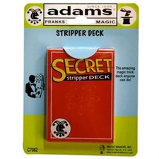 SECRET STRIPPER RED DECK PLAYING CARDS SS ADAMS POKER SIZE TAPERED MAGIC TRICKS
