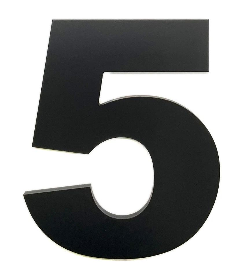 Números grandes para dirección de casa exterior 8 pulgadas negro con tornillos e instrucciones Foto 3 de 4