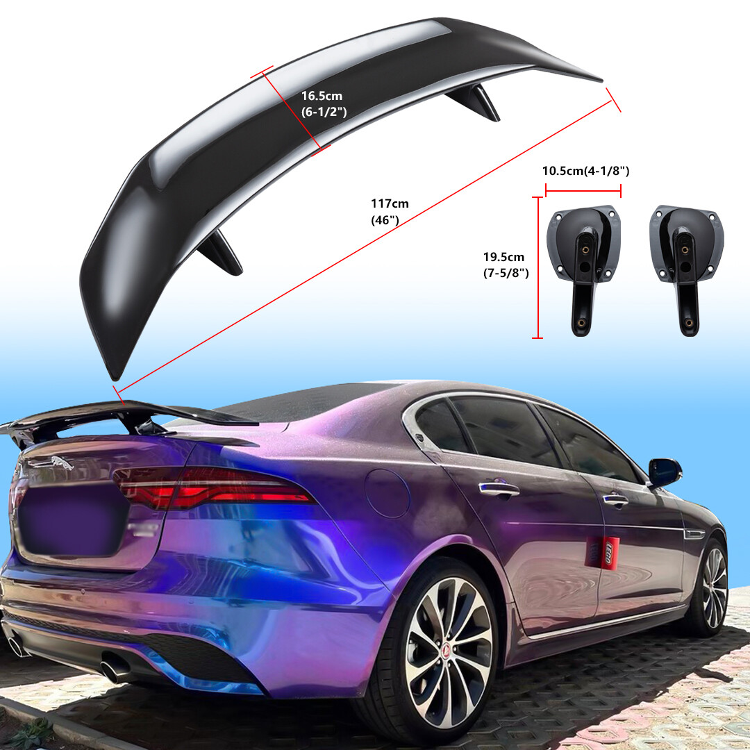 46" GT Style Gloss Black Racing Rear Trunk Spoiler Wing For Honda Civic 10TH Gen