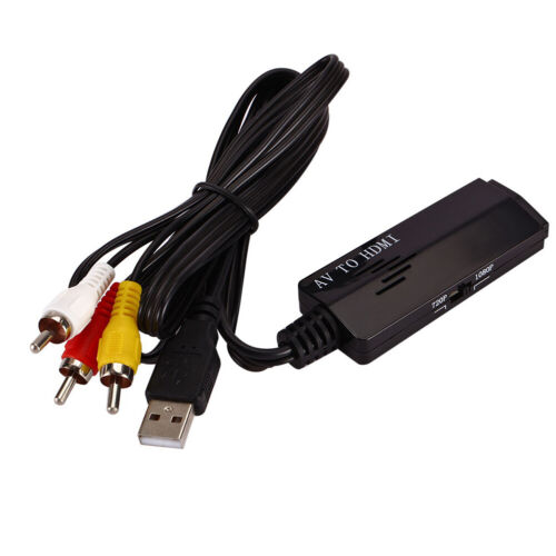 RCA AV To HDMI Adapter Converter Cable CVBS 3RCA 1080P Composite Video Audio - Picture 6 of 7