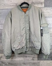 Urban Outfitters Bdg Blake Reversible Bomber Jacketwomens S Khaki Orange Zips