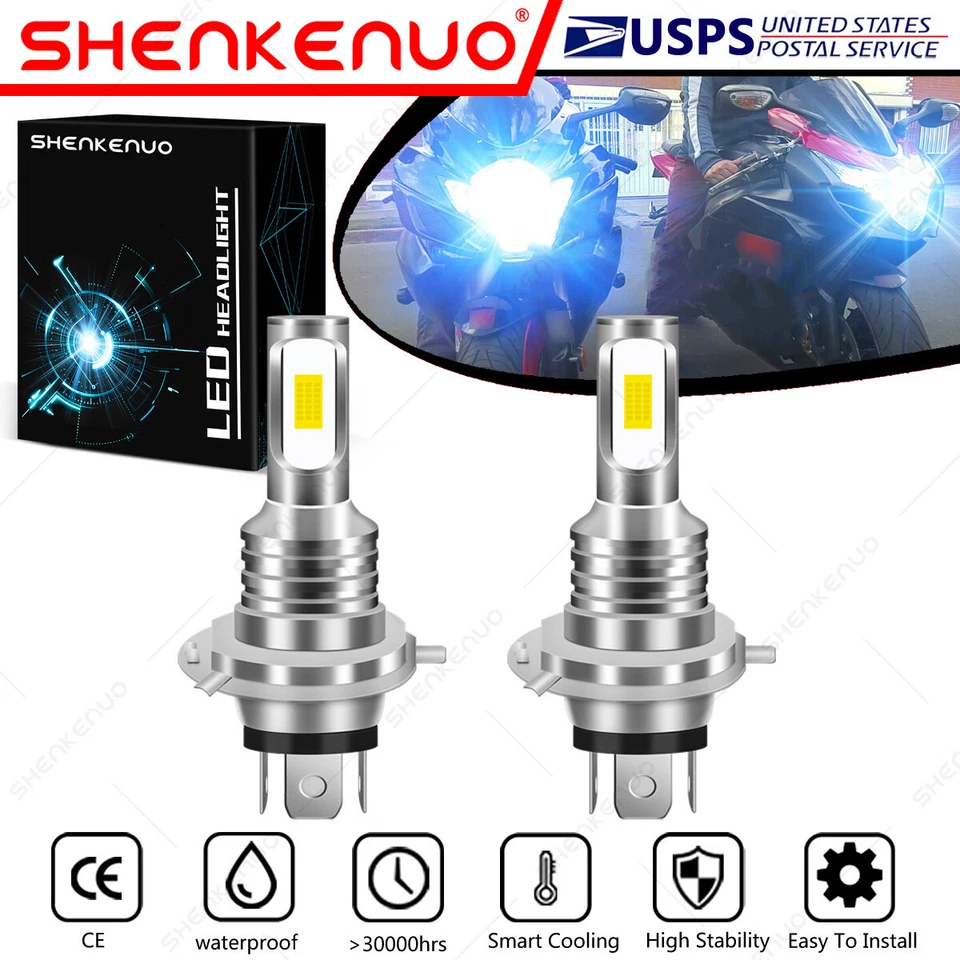 Para Suzuki TU250X TL1000S TL1000R - 2X 9003 H4 LED Faros Bombillas Azul Hielo YTL Foto 2 de 4