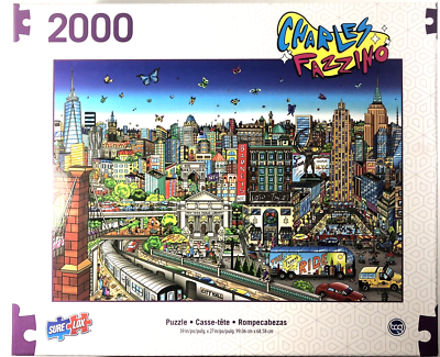 Charles Fazzino 2000 Piece Puzzle Browsing & Butterflies on 5th