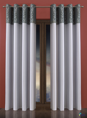 Jibenhome Schiebegardine 2-er Set Voile Gardine Ösen Vorhänge