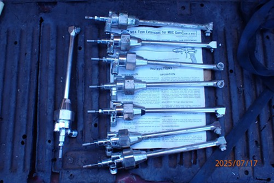 #ad PILE OF NEW OLD STOCK POORLY STORED DEVILBISS MBX SPRAY GUN EXTENSIONS $89.99