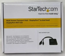 StarTech Multi Streaming Transport Hub MST DisplayPort to Dual Head Display Port