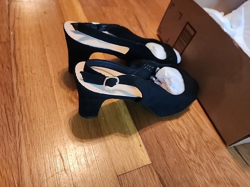Dream Pairs Damen-Pumps klobiger Absatz Plateau Peeptoe Slingback elegant... - Bild 5 von 7