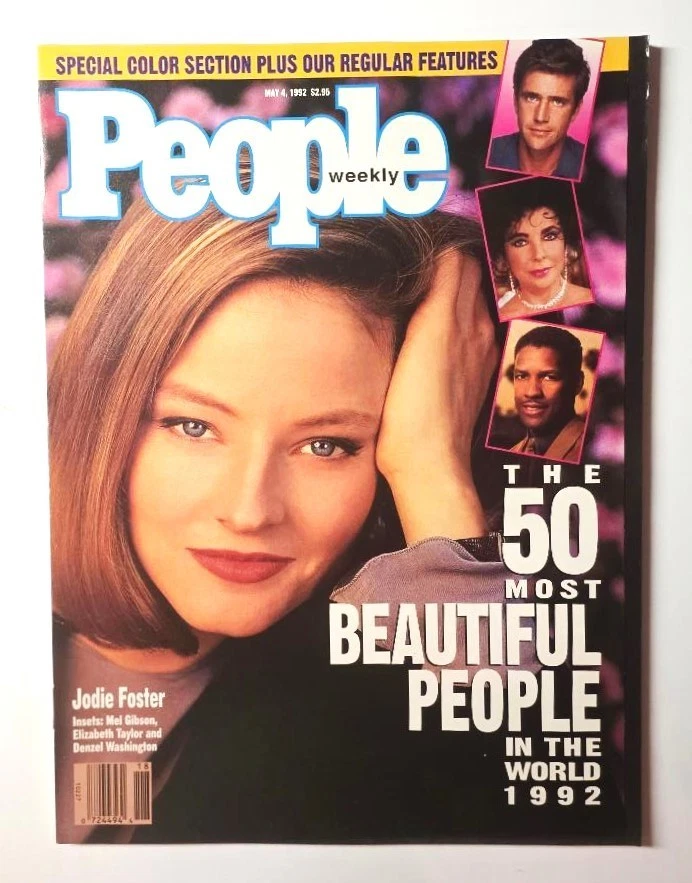 People 1992 Jodie Foster / Mel Gibson / Elizabeth Taylor / Denzel Washington - Image 1 of 1