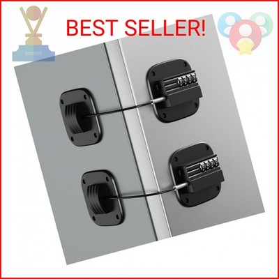 2 Pack Fridge Lock with Combination, No Key Required, Upgrade Refrigerator Lock