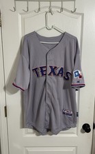 Texas Rangers Andrus Autographed World Series Baseball Jersey Gray #1