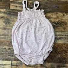 Angel Dear Mameluco Burbuja Bambú Bebé Niña 6-12m Unicornio Cruz Espalda Calado
