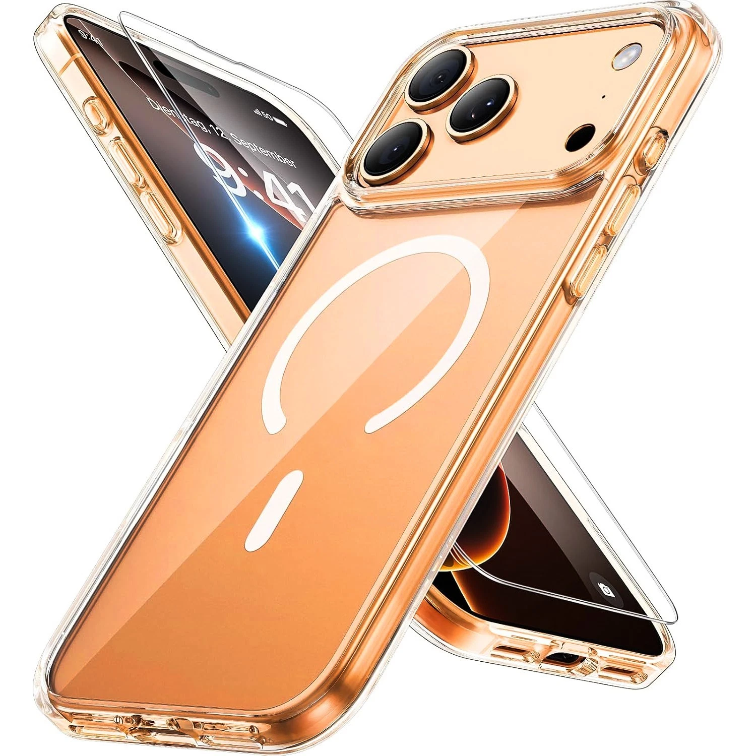 17 Air Shockproof Bumper Phone Case For IPhone Pro Max With Screen Protector_voghion.com