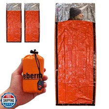 Portable Emergency Blanket and Bivvy Sack Thermal Sleeping Bag - 