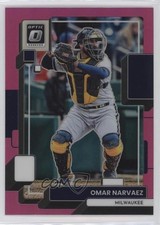 2022 Panini Donruss Optic Pink Prizm Omar Narvaez #124 13vm