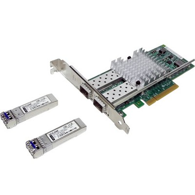 Cisco Intel X520-DA2 2-Port SFP+ 10Gb PCIe x8 CNA 74-6814-01 A0 FP +2x LR GBICs