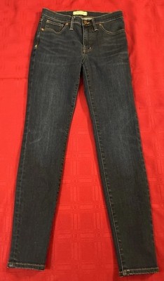 EUC~Madewell~9  High-Rise Skinny~Sz 27  Waist~Style F8900~Dark Wash~Denim Jeans