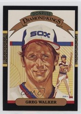 1987 Donruss Diamond Kings Greg Walker (Yellow Ribbon on Back) #25 1j4e