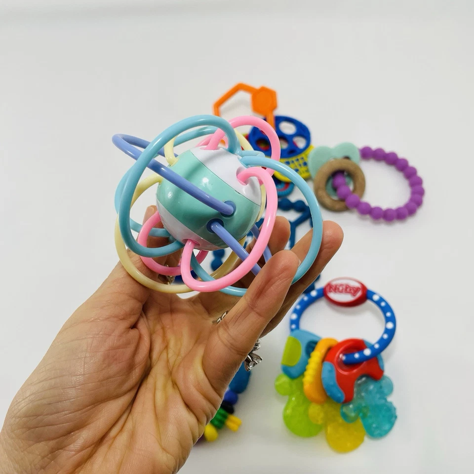 Nuby IcyBite Teether Little Legend Teething Lot 6 Bracelet Toy Bite Baby Infant - Image 3 of 4