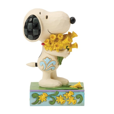 #ad Jim Shore Peanuts Snoopy With Bouquet of Daffodils Figurine 6017914 $45.00