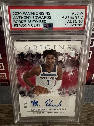 2020 Panini Origins - Rookie Autographs Anthony Edwards #RA-EDW Red /99 (AU, RC)