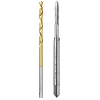 1 Stk M2 X 0,4 Gewindebohrer Unbeschichtet Und 1 Stk 1,6Mm Bohrer Ti-Beschichtet