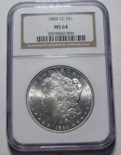 1884-CC MORGAN Silver $1 Dollar Coin ~ NGC Certifed MS64 ~ PL Surfaces/Appeal🔥