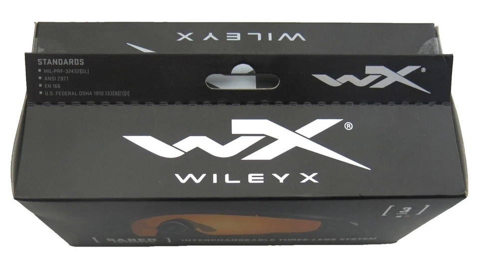 Nuevo sistema intercambiable de tres lentes con marco negro mate avanzado Wiley X Saber Foto 3 de 4