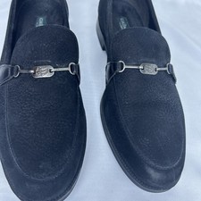 G. H. Bass Women's Suede Weejun Black Loafers size 8