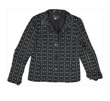 Nina Mclemore Women's Silk Lining Printed Blazer Jacket Size 8 MINT Made IN USA